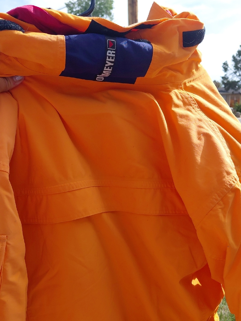 Vintage Obermeyer Bright Orange Ski Jacket | 80s 90s Colorblock Retro Snow Coat - Picture 4 of 10